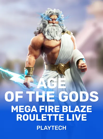 Mega Fire Blaze Age of the Gods Roulette Live game tile