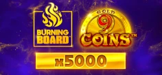 9 Coins Gold Burning Board game tile