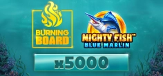 Mighty Fish: Blue Marlin Burning Board game tile