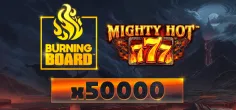 Mighty Hot: 777 Burning Board game tile