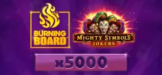 Mighty Symbols: Jokers Burning Board game tile