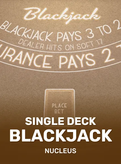 Single Deck Blackjack game tile