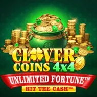 Clover Coins 4x4 Unlimited Fortune game tile