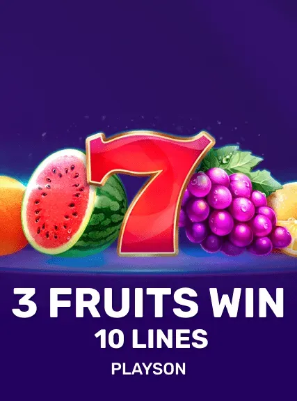 3 Fruits Win: 10 Lines game tile