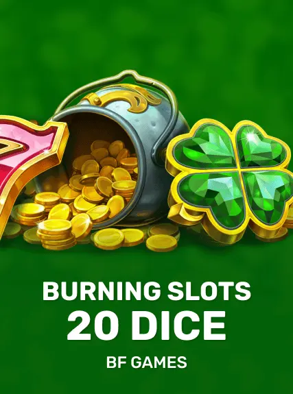 Burning Slots 20 Dice game tile