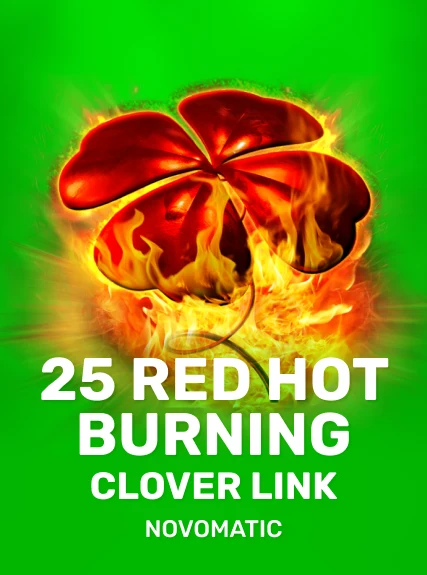 25 Red Hot Burning Clover Link game tile