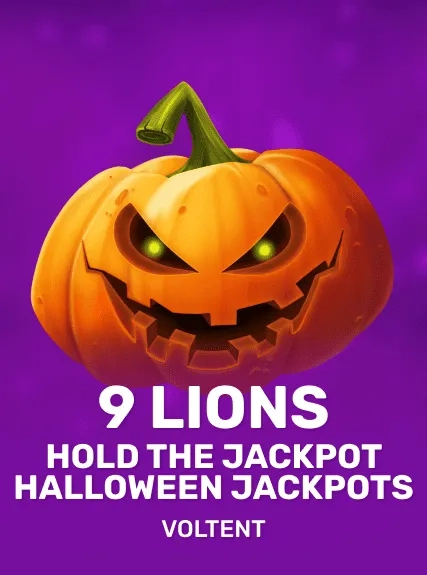 9 Lions Hold the Jackpot Halloween Jackpots game tile