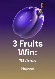 3 Fruits Win: 10 Lines