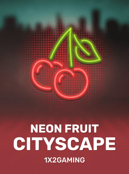 Neon Fruit Cityscape game tile