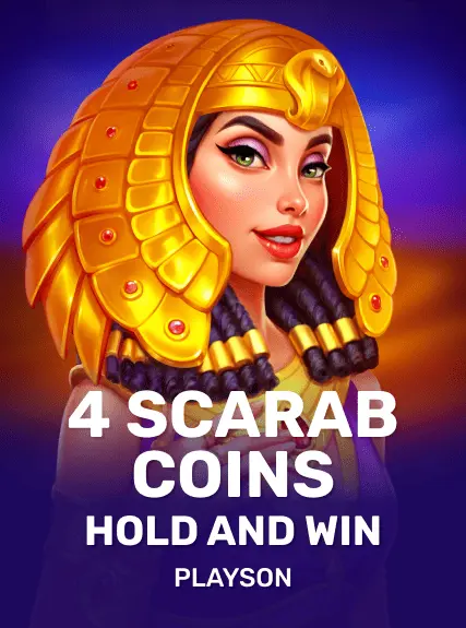 4 Scarab Coins: Hold and Win game tile