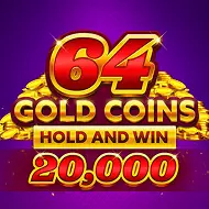 64 Gold Coins Hold and Win 20,000 game tile
