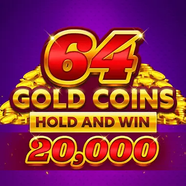 64 Gold Coins Hold and Win 20,000 game tile