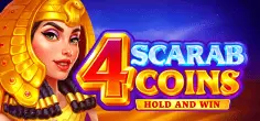 4 Scarab Coins: Hold and Win game tile