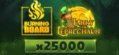 Larry the Leprechaun Burning Board game tile
