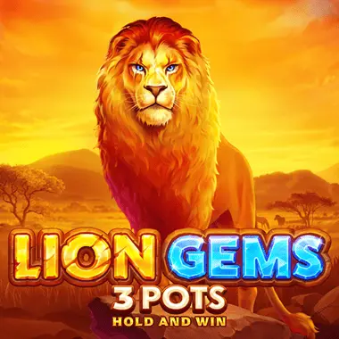 Lion Gems 3 Pots: Hold and Win game tile
