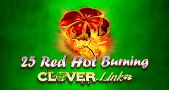 25 Red Hot Burning Clover Link game tile