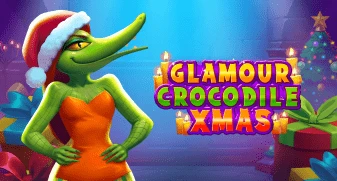 Glamour Crocodile Christmas game tile