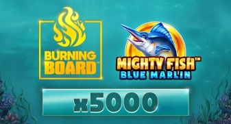 Mighty Fish: Blue Marlin Burning Board game tile