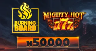 Mighty Hot: 777 Burning Board game tile