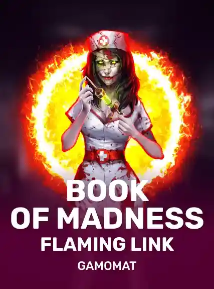 Book of Madness Flaming Link game tile
