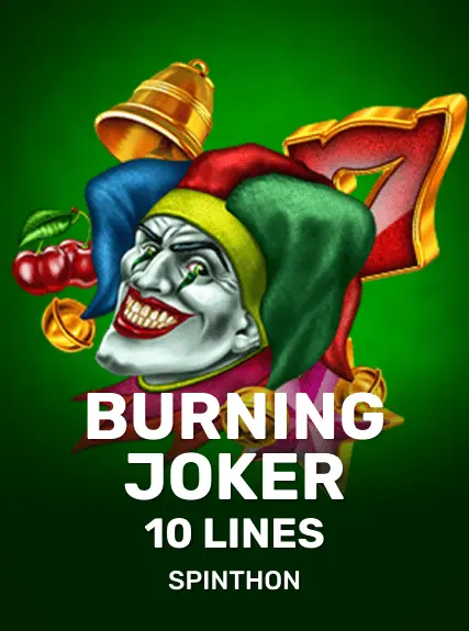 Burning Joker 10 lines game tile